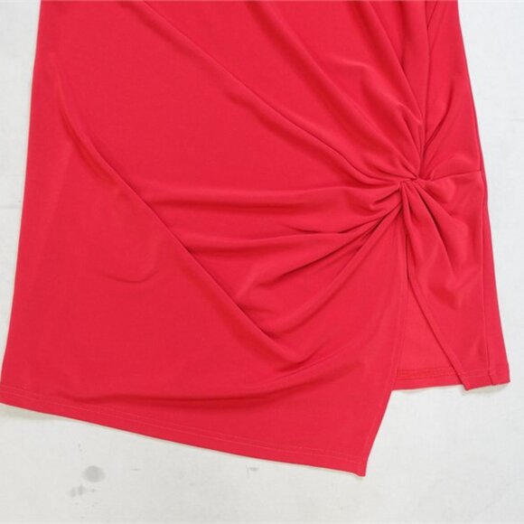 Sympli NWT Women's Stretch Red SIDE TWIST Jersey Tunic, Size 4 - Picture 3 of 7